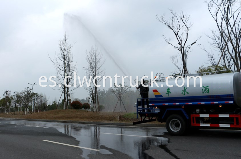 plant watering truck at work 5